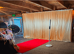 a set up photobooth
