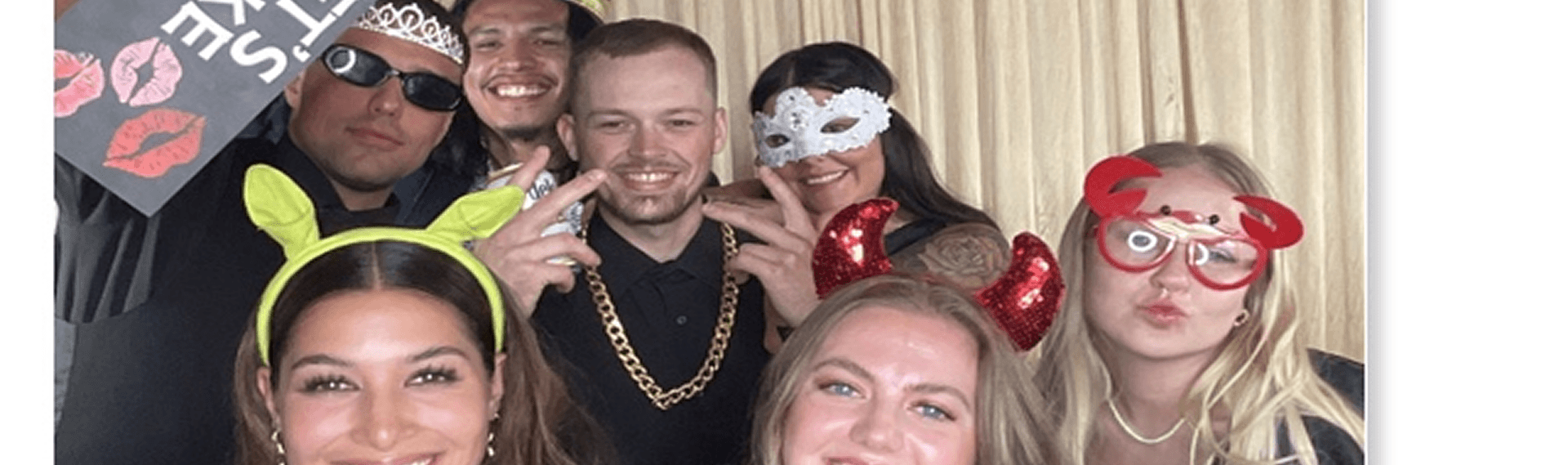 People in a photobooth