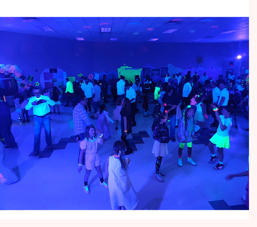 A party under black lights